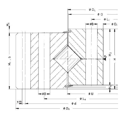 161.45.2510.890.11.1503 Slewing Ring Bearing Swivel Bearing Turntable Bearing Crossed Roller Bearing Gear Teeth Bearing Large Slewing Bearing Rotary Bearing