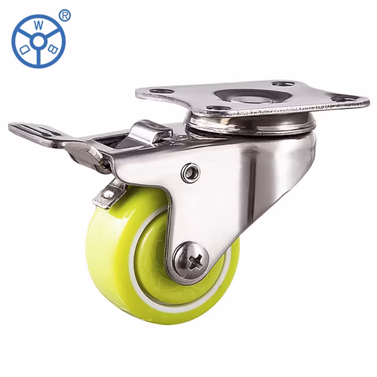 OEM небольшие 1,5 Zoll 2 Zoll Edelstahl Green PU Cowboy Light Heavy Wheels